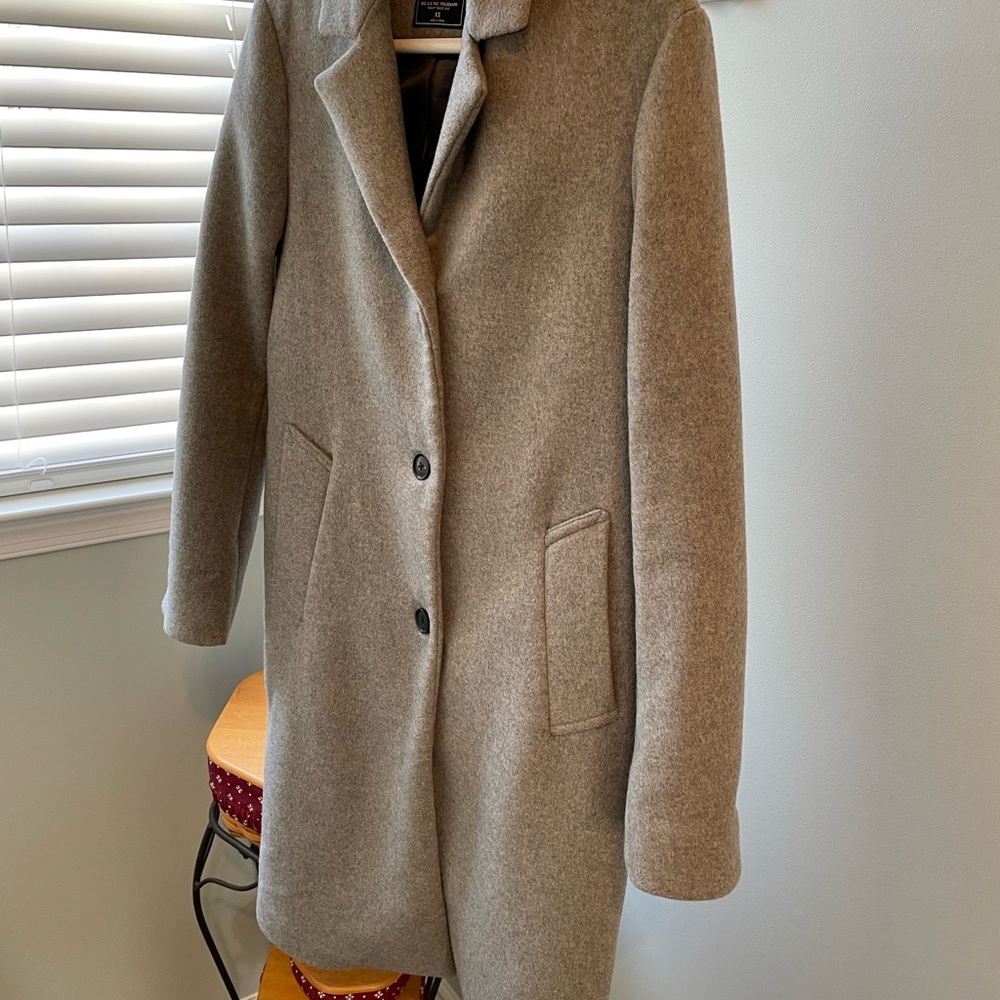 Abercrombie & Fitch Wool Blend Gray Coat